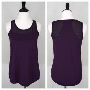 TEMA ATHLETICS Womens Athleisure Purple Athletics Tank Yoga Top Shirt Size Small